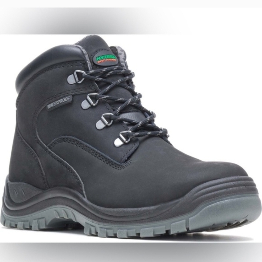 Hytest Leather Knox Station Safety Steel Toe Non Slip Work Boots Sz 11 W